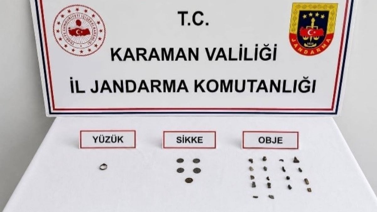 Karaman'da tarihi eser kaçakçılığı ve uyuşturucu operasyonu