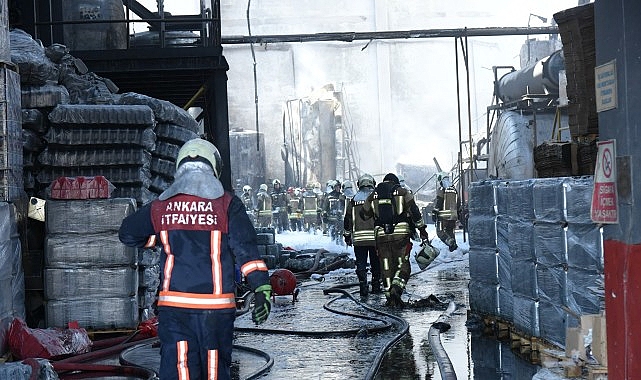 Kahramankazan'da Fabrika Yangını