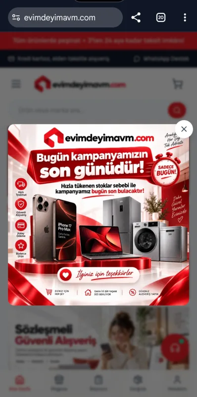 EVİMDEYİMAVM.COM GÜNDEMDE! PEŞİNAT, WHATSAPP ENGELİ VE BAYİLİK İDDİALARI PEŞ PEŞE