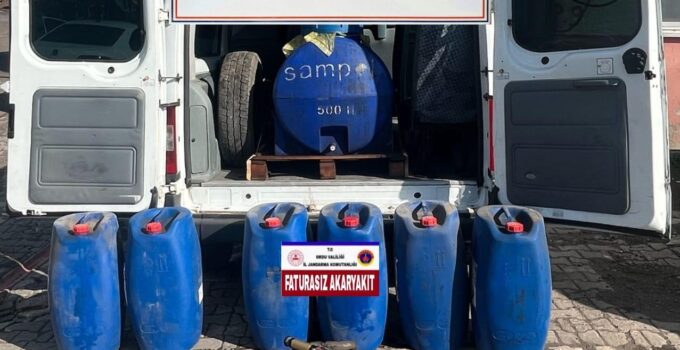 Ordu’da faturasız akaryakıt operasyonu: 250 litre kaçak yakıtla suçüstü yakalandı