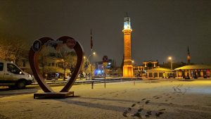 Çorum’da kar yağışı etkili oldu