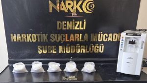 Denizli’de solunum cihazına gizlenen uyuşturucu ile yakalandı