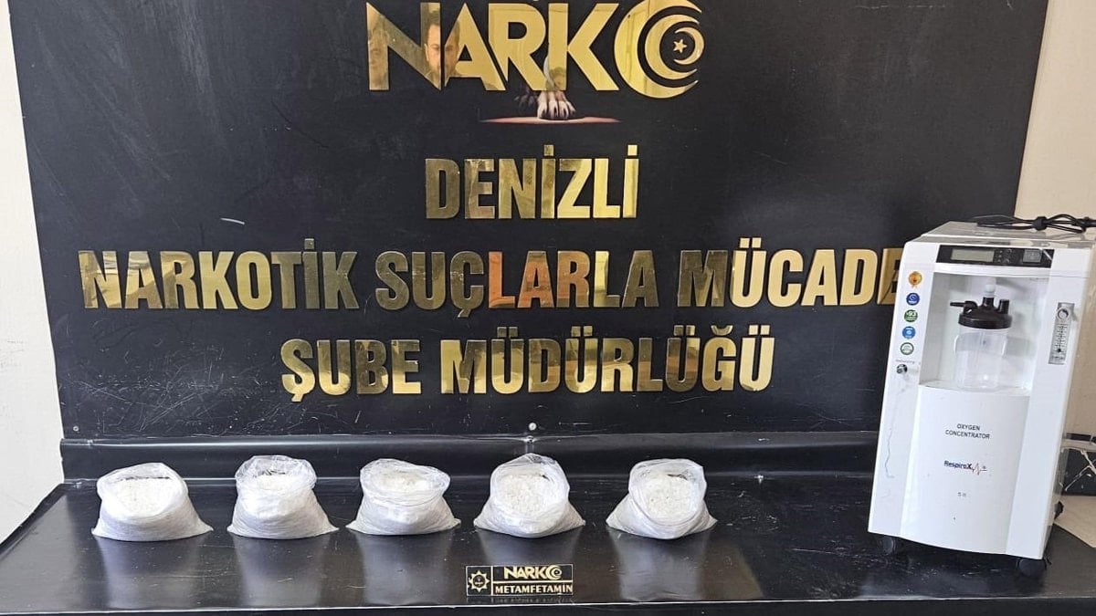 Denizli’de solunum cihazına gizlenen uyuşturucu ile yakalandı