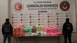 Edirne’de yeni yıl öncesi sınır kapılarında rekor uyuşturucu ele geçirildi