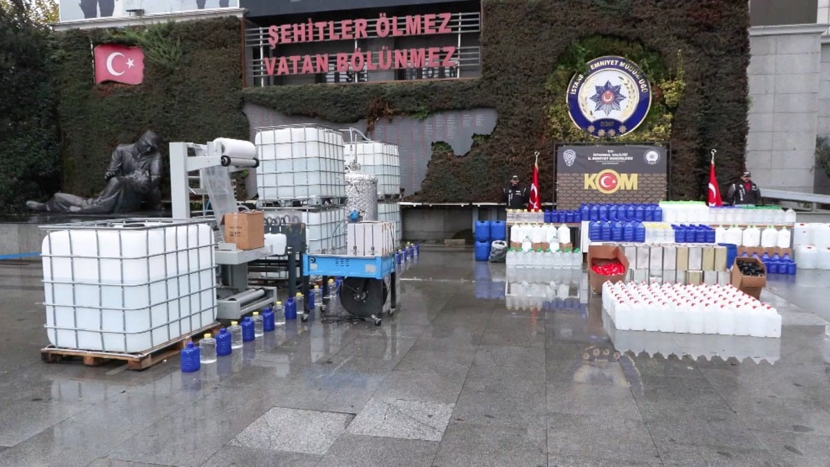 İstanbul, Tekirdağ ve Antalya’da 45 bin 347 litre sahte alkol ele geçirildi