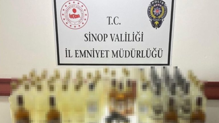 Sinop’ta kaçak alkol operasyonu