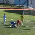 Tunceli’de sahaya giren köpek kale önünde uyudu