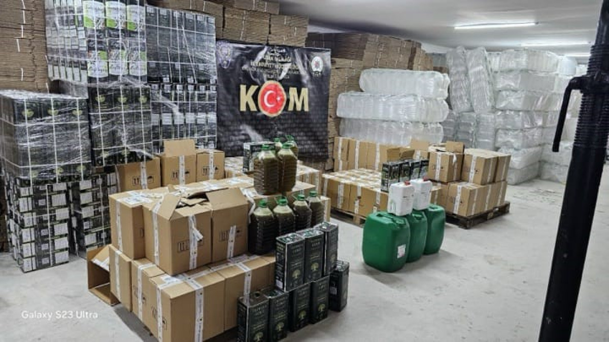 Uşak’ta 3 ton zeytinyağından 23 ton sahte zeytinyağı yaptılar