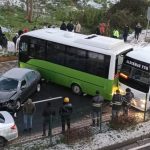 Zonguldak’ta buzlanan yolda kaza