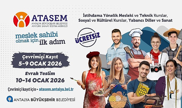 ATASEM’de ikinci dönem kayıtları başlıyor