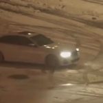 Bolu’da karlı otoparkta driftin bedeli ağır oldu