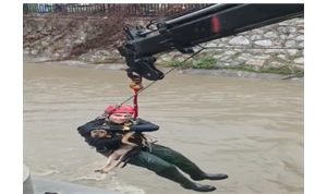 Dereye düşen köpek itfaiye ekipleri tarafından kurtarıldı