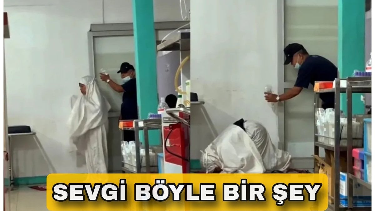 Endonezya’da namaz kılan eşinin serumunu tuttu