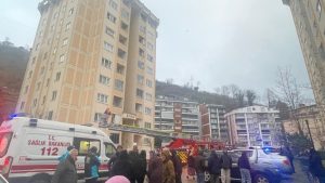Giresun’da apartmanda korkutan yangın