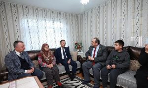 İlk ziyaret şehit ailelerine yapıldı