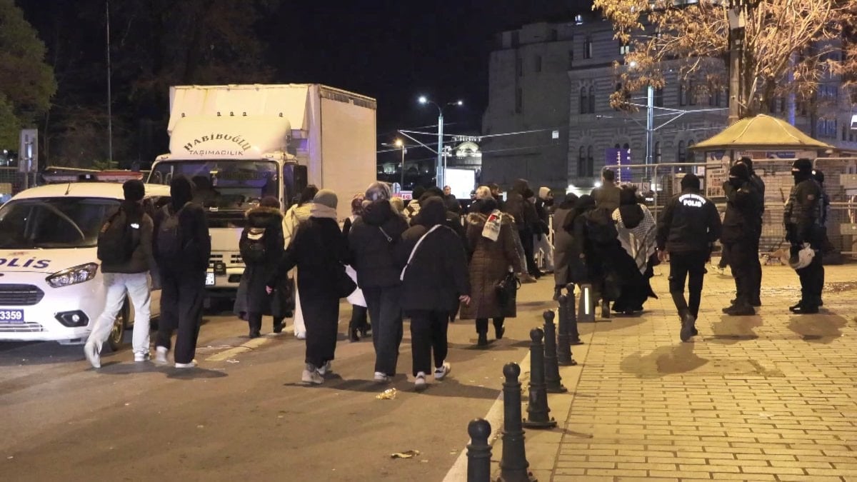İstanbul’da Gazze yürüyüşü: Yoğun katılım havadan görüntülendi