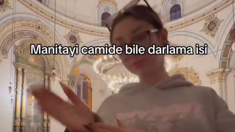 Konya’da genç kızın camideki uygunsuz hareketleri tepki çekti