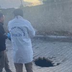 Manisa’da çöken yolda insan kemikleri bulundu