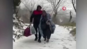 Osmaniye’de kar engeline itfaiye müdahalesi