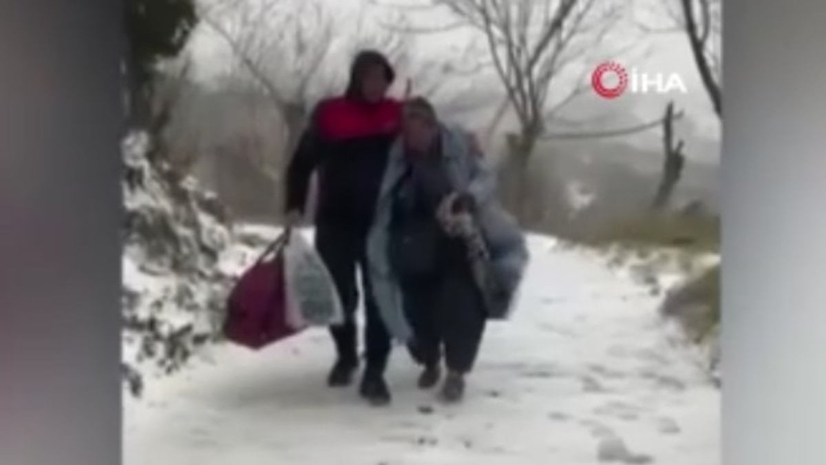 Osmaniye’de kar engeline itfaiye müdahalesi