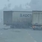 Samsun’da tırların çarpıştığı kaza kamerada