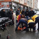 Tekirdağ’da motosiklet yolun karşısına geçmek isteyen yayaya çarptı