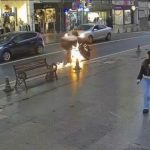 Tekirdağ’da seyir halindeki motosiklet alev aldı: Sürücü saniyelerle kurtuldu