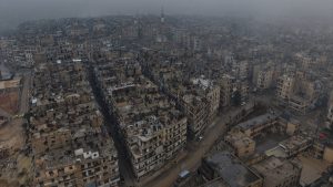 Terörden temizlenen Halep’in Şeyh Maksud Mahallesi havadan görüntülendi