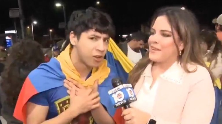 Venezuela’da bir genç ABD’ye teşekkür etti