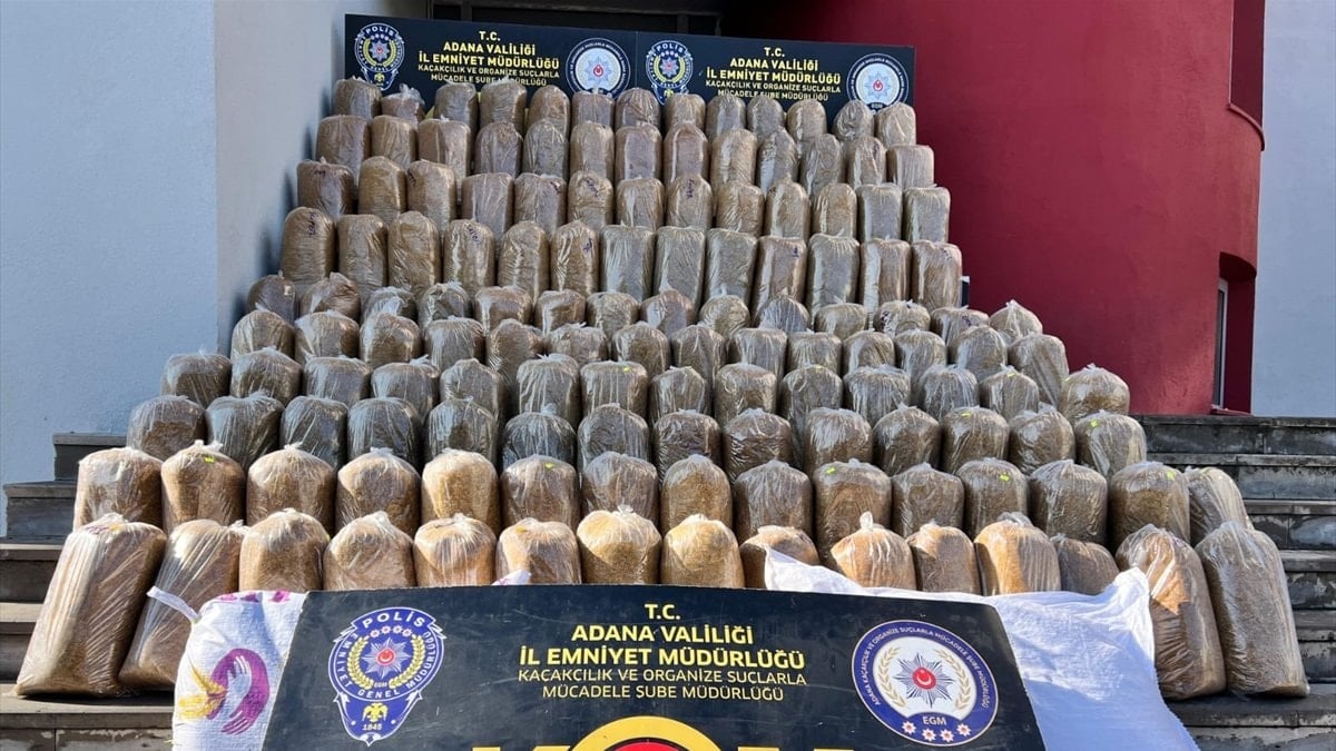 Adana’da 2,5 ton kaçak tütün ele geçirildi
