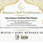 Bayrampaşa Belediyesi’nden “Ramazan-ı Şerîf Tembihnâmesi”