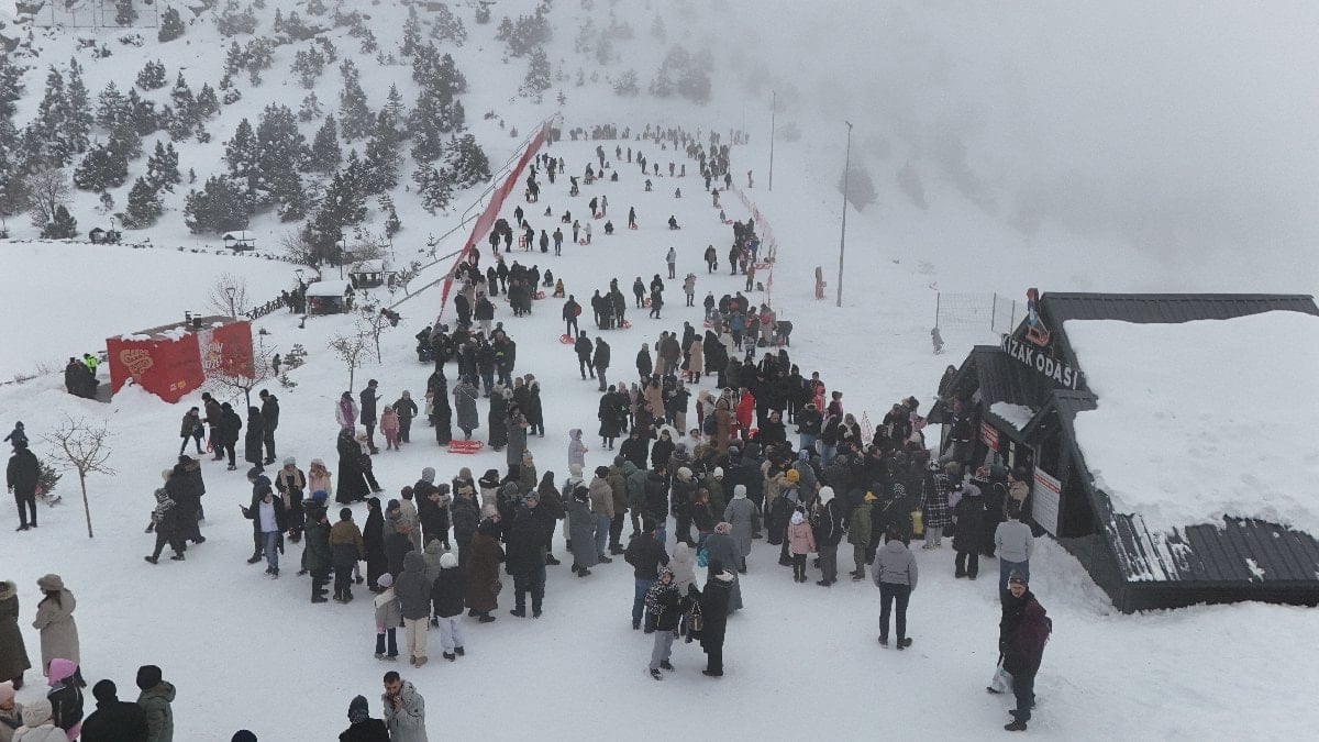 Erzincan’da kayak merkezine yarıyıl tatili dopingi