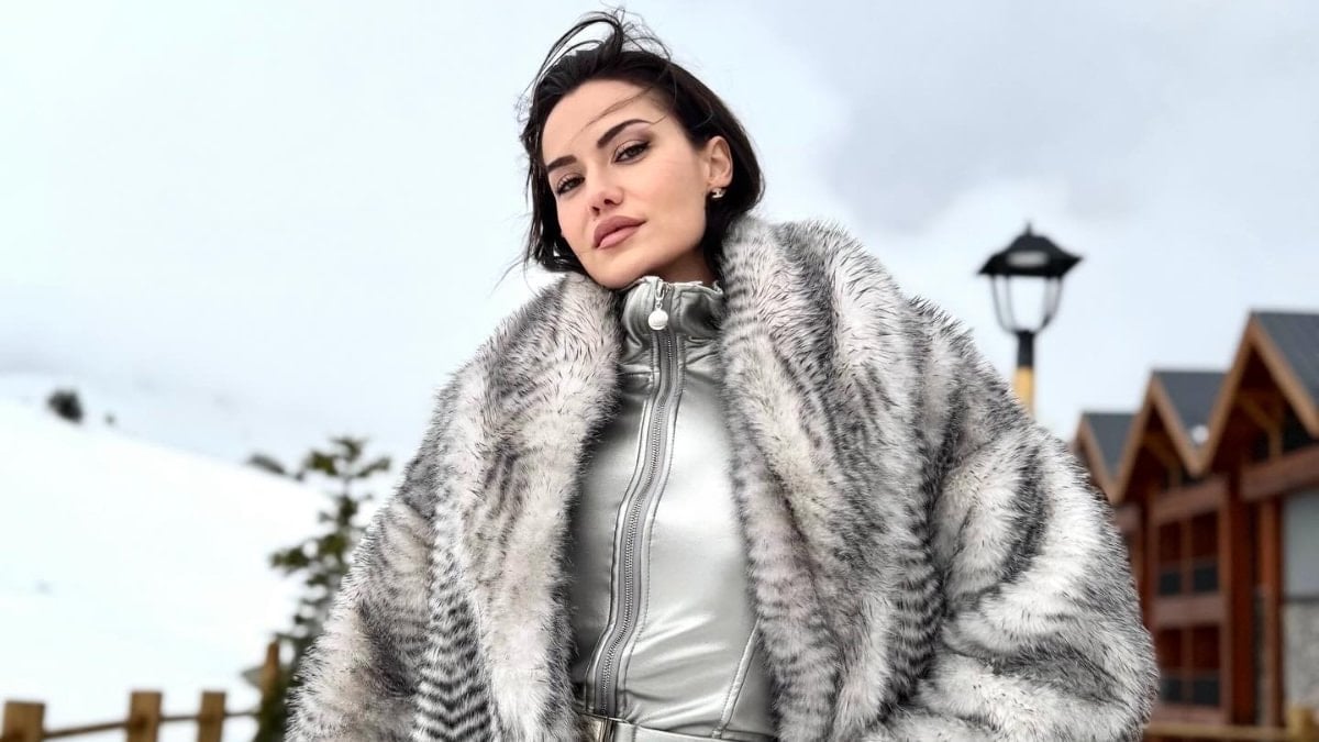 Fahriye Evcen kış tatilinde! Yeni kareler paylaştı
