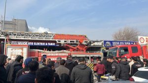 Hatay’da yangında görüntü alma yarışı