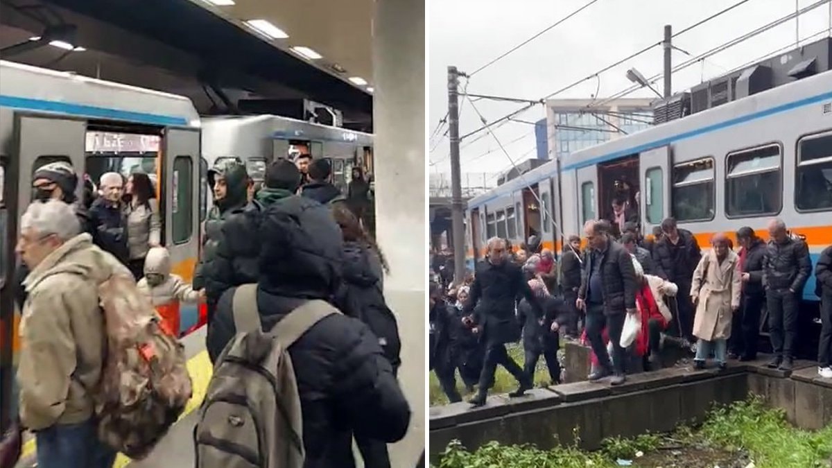 İstanbul’da metro raydan çıktı, mahsur kalan yolcular isyan etti