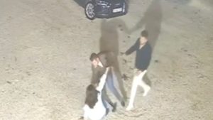 Kastamonu’da sokak ortasında kadına şiddet kamerada