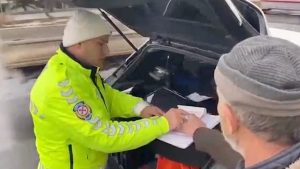 Kütahya’da yaya önceliğini gözetmeyen trafik magandası yakalandı