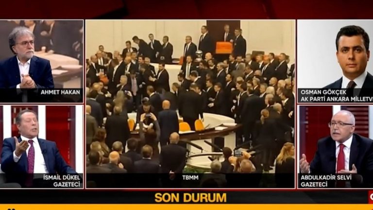 Meclis’teki yumruklu kavga canlı yayında tansiyonu yükseltti