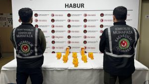 Şırnak’taki gümrükte ayakkabı içine gizlenmiş 41 kilo altın yakalandı