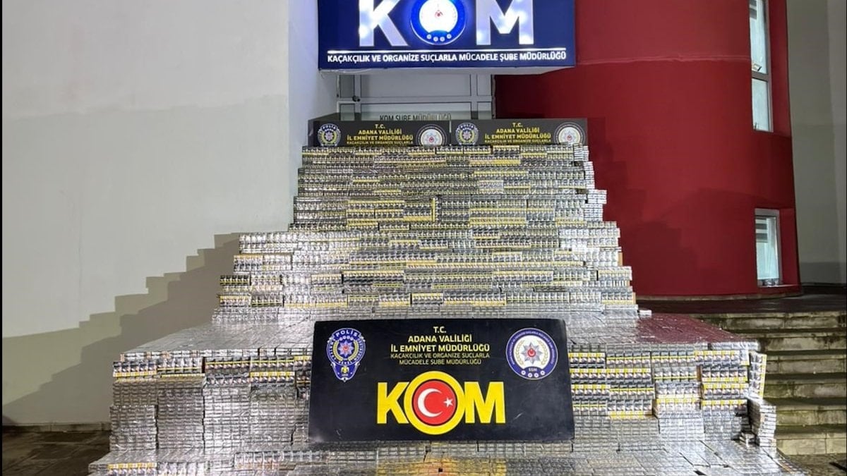 Adana’da 150 bin paket kaçak sigara savunması: Bardak sanıyordum