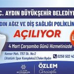 Aydın Ağız ve Diş Sağlığı Polikliniği Hizmete Açılıyor