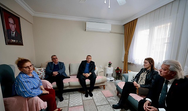 Başkan Mutlu’dan şehit eşine anlamlı ziyaret