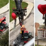 Edirne’de sevgililer gününü unutan adamdan iş makineli jest