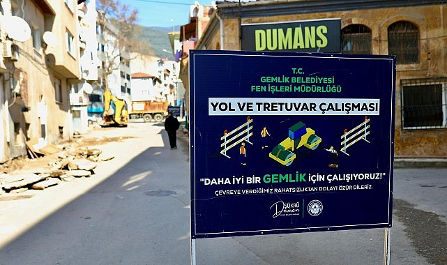 Gemlik’in Köklü Caddesi’nde Önemli Çalışma