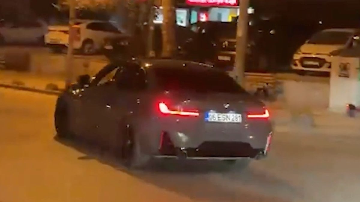 İstanbul’un ara sokaklarında drift: Tehlikeli anları başka bir sürücü görüntüledi