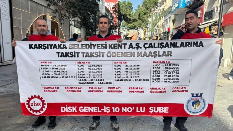 Karşıyaka Belediyesi’nde işçiler eylemde: Kişi başı 400 bin TL alacakları var