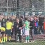 Malatya’da tribünden hakeme scooter atıldı