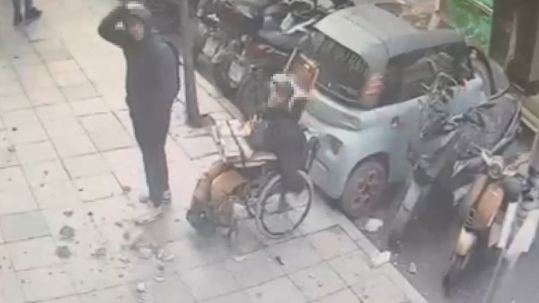 Nişantaşı’nda başına sıva parçaları düşen engelli adam: Dehşet içindeydim