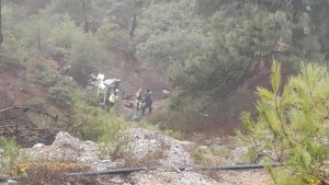 Denizli’de araç şarampole uçtu: 1 ölü 4 yaralı