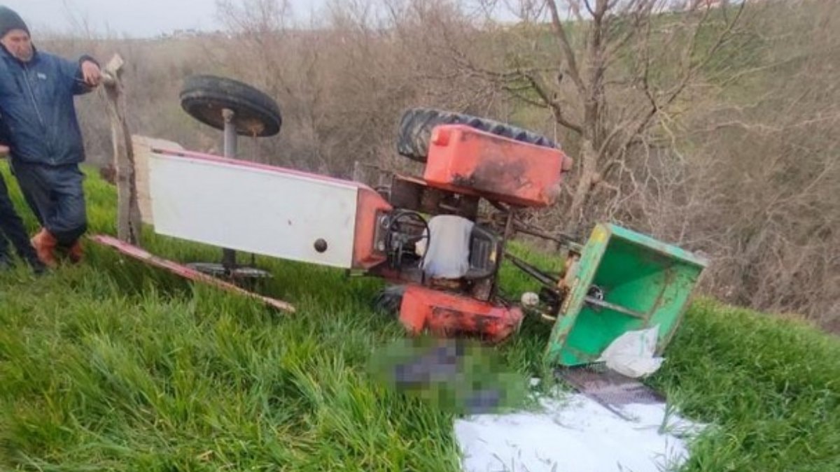 Edirne’de tarlaya giderken traktörün altında kalarak hayatını kaybetti